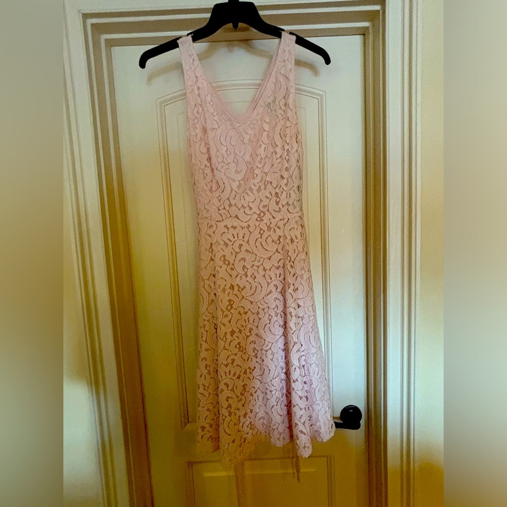Sharagano blush tie back dress-size 10